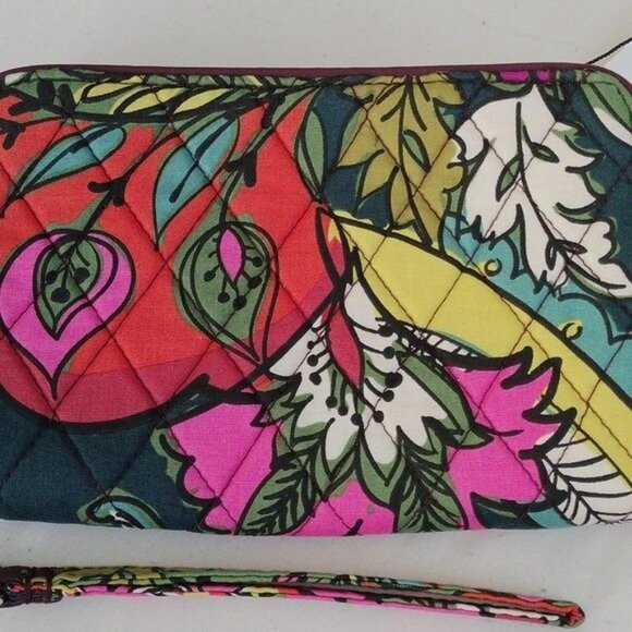 Vera Bradley RFID Grab & Go Wristlet in Autumn Leaves, Large - Picture 2 of 4